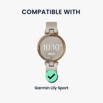 Laptop, Telefoane si Tablete - Wearables si gadgeturi - Wearables - Accesorii wearables - Curea pentru smartwatch Kwmobile pentru Garmin Lily Sport, curea reglabila, piele naturala, rosu - Infinity.ro