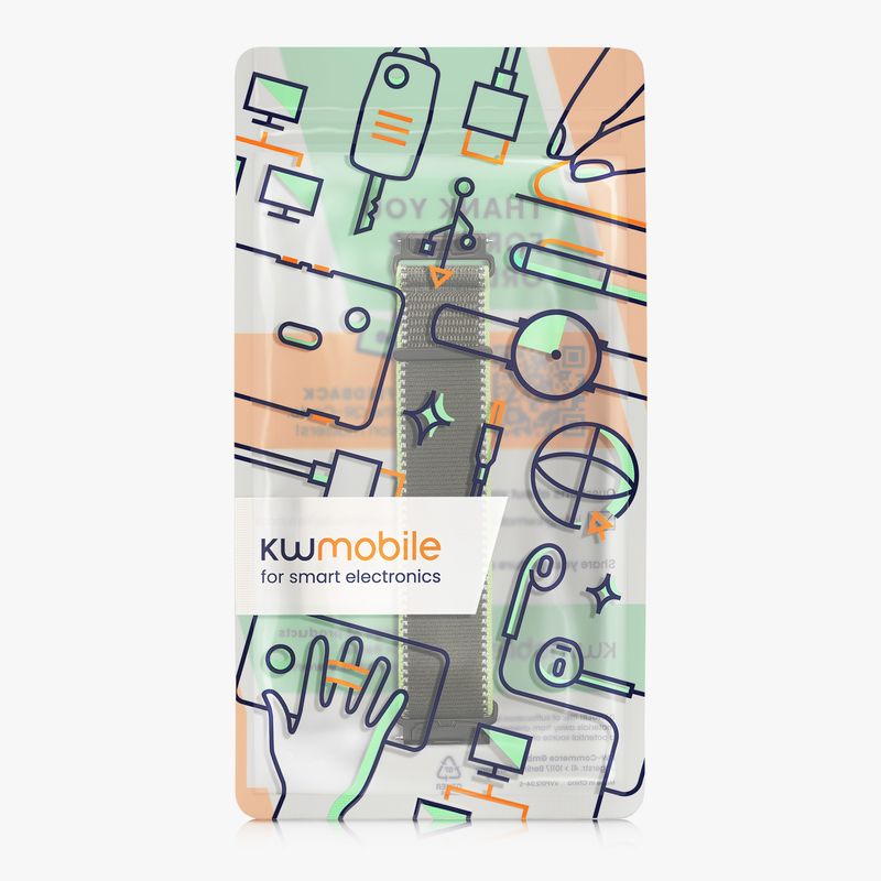 Laptop, Telefoane si Tablete - Wearables si gadgeturi - Wearables - Accesorii wearables - Curea pentru smartwatch Kwmobile pentru Garmin Venu X1, curea reglabila, nailon, verde - Infinity.ro