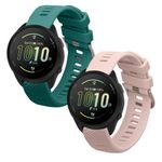 Laptop, Telefoane si Tablete - Wearables si gadgeturi - Wearables - Accesorii wearables - Set 2 curele smartwatch Kwmobile pentru Garmin Forerunner 165, Forerunner 165 Music, reglabila, silicon, multicolor - Infinity.ro