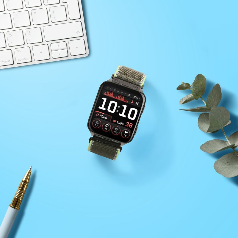 Laptop, Telefoane si Tablete - Wearables si gadgeturi - Wearables - Accesorii wearables - Curea pentru smartwatch Kwmobile pentru Garmin Venu X1, curea reglabila, nailon, verde - Infinity.ro