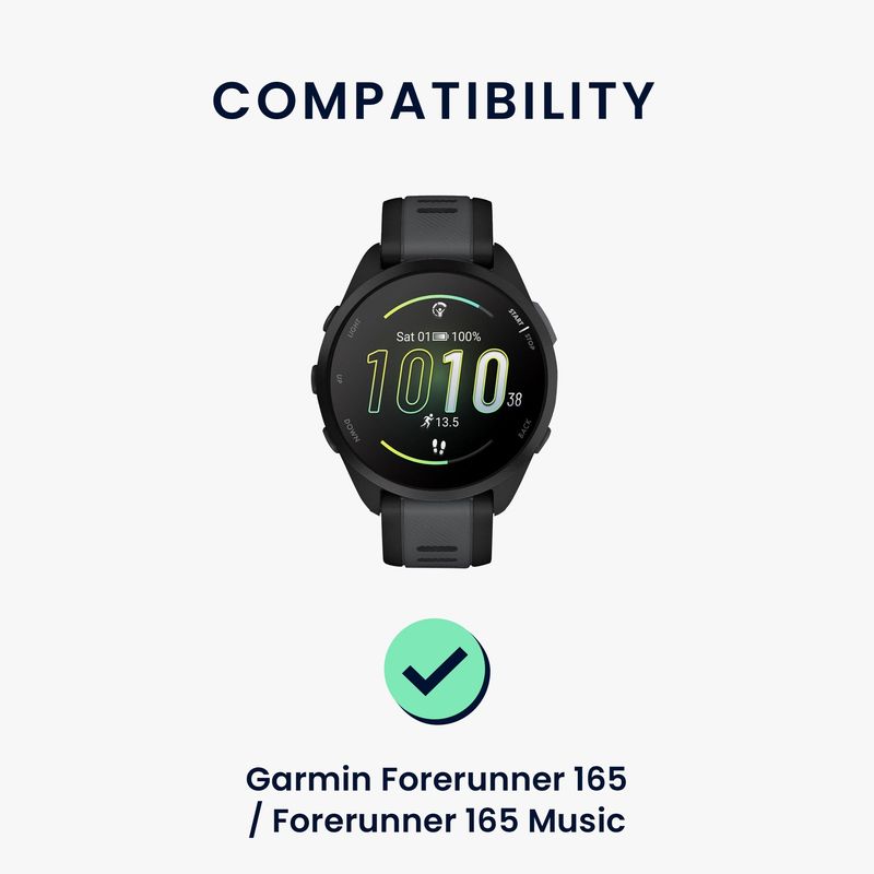 Laptop, Telefoane si Tablete - Wearables si gadgeturi - Wearables - Accesorii wearables - Set 2 curele smartwatch Kwmobile pentru Garmin Forerunner 165, Forerunner 165 Music, reglabila, silicon, multicolor - Infinity.ro