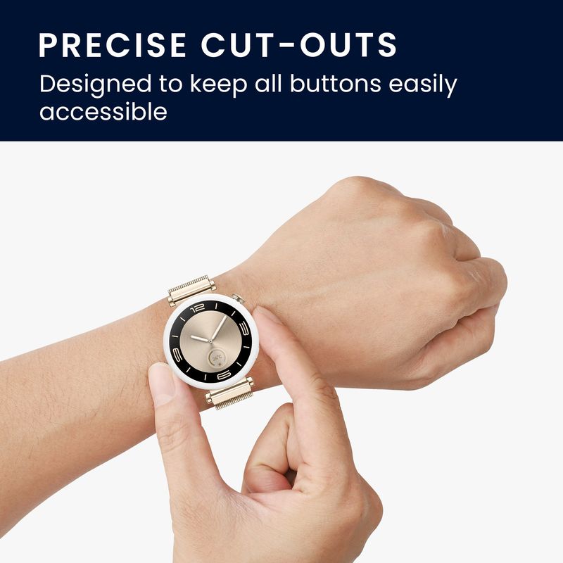 Laptop, Telefoane si Tablete - Wearables si gadgeturi - Wearables - Accesorii wearables - Husa smartwatch Kwmobile pentru Huawei Watch GT 4 41 mm, protectie la socuri, TPU, alb - Infinity.ro