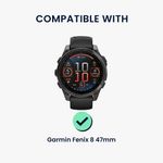 Laptop, Telefoane si Tablete - Wearables si gadgeturi - Wearables - Accesorii wearables - Husa smartwatch Kwmobile pentru Garmin Fenix 8 47 mm, protectie la socuri, TPU, negru - Infinity.ro