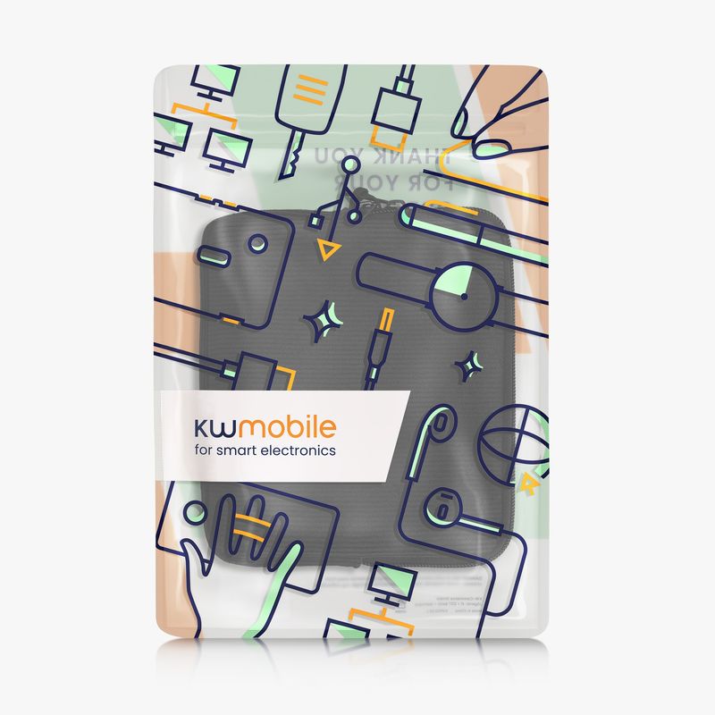 Laptop, Telefoane si Tablete - Ebook reader si accesorii - Accesorii eBook Reader - Husa pentru eBook Reader Kwmobile, protectie la socuri, neopren, textil, negru - Infinity.ro