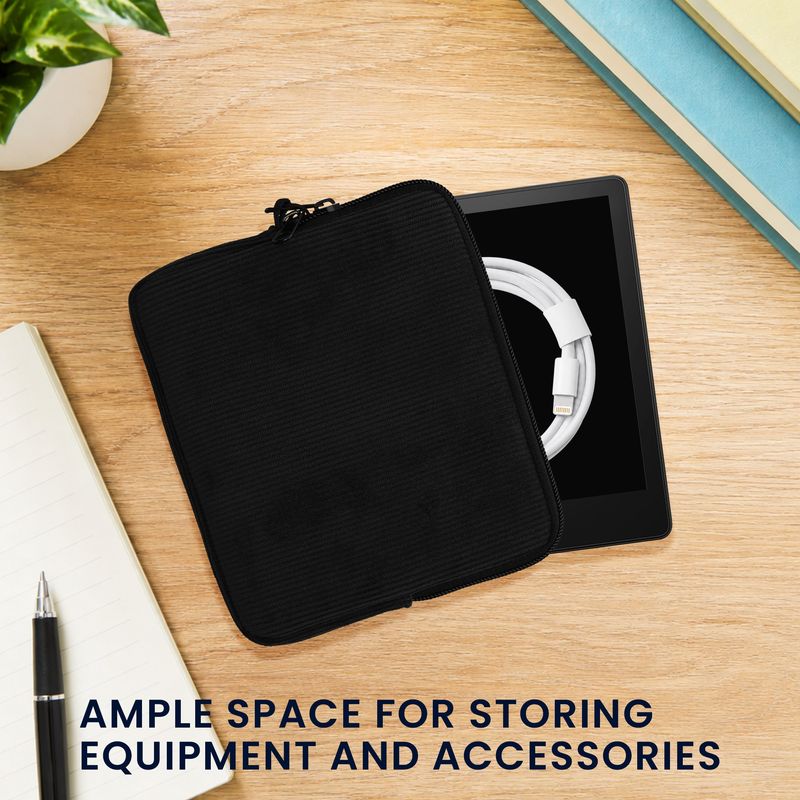 Laptop, Telefoane si Tablete - Ebook reader si accesorii - Accesorii eBook Reader - Husa pentru eBook Reader Kwmobile, protectie la socuri, neopren, textil, negru - Infinity.ro