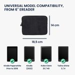 Laptop, Telefoane si Tablete - Ebook reader si accesorii - Accesorii eBook Reader - Husa pentru eBook Reader Kwmobile, protectie la socuri, protectie la zgarieturi, neopren, textil, albastru - Infinity.ro