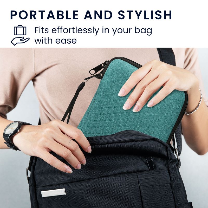 Laptop, Telefoane si Tablete - Ebook reader si accesorii - Accesorii eBook Reader - Husa pentru eBook Reader Kwmobile, protectie la socuri, textil, albastru - Infinity.ro