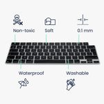 Laptop, Telefoane si Tablete - Laptopuri si accesorii - Piese laptop - Folii protectie si autocolante laptop - Folie tastatura laptop Kwmobile pentru Apple MacBook Air 15.3 M5 2026 (A3448), antizgarieturi, antipraf, silicon, negru - Infinity.ro