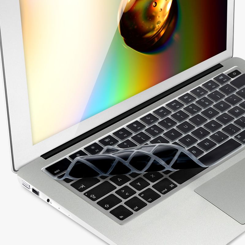 Laptop, Telefoane si Tablete - Laptopuri si accesorii - Piese laptop - Folii protectie si autocolante laptop - Folie tastatura laptop Kwmobile pentru Apple MacBook Air 15.3 M5 2026 (A3448), antizgarieturi, antipraf, silicon, negru - Infinity.ro