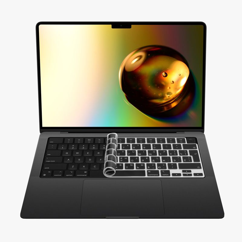 Laptop, Telefoane si Tablete - Laptopuri si accesorii - Piese laptop - Folii protectie si autocolante laptop - Folie tastatura laptop Kwmobile pentru Apple MacBook Pro 14.2 2023 (A2779), antizgarieturi, antipraf, silicon, negru - Infinity.ro