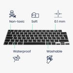 Laptop, Telefoane si Tablete - Laptopuri si accesorii - Piese laptop - Folii protectie si autocolante laptop - Folie tastatura laptop Kwmobile pentru Apple MacBook Pro 14.2 2023 (A2779), antizgarieturi, antipraf, silicon, negru - Infinity.ro