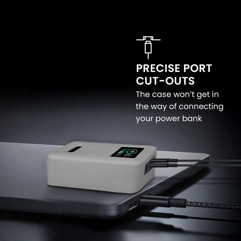 Laptop, Telefoane si Tablete - Telefoane mobile si accesorii - Accesorii Telefoane - Alte accesorii telefoane - Husa protectie Kwmobile pentru Anker Prime Power Bank 20.000 mAh, silicon, gri, protectie la socuri - Infinity.ro
