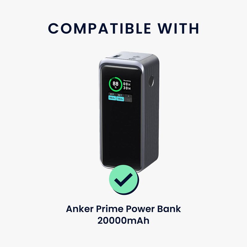 Laptop, Telefoane si Tablete - Telefoane mobile si accesorii - Accesorii Telefoane - Alte accesorii telefoane - Husa protectie Kwmobile pentru Anker Prime Power Bank 20.000 mAh, silicon, gri, protectie la socuri - Infinity.ro