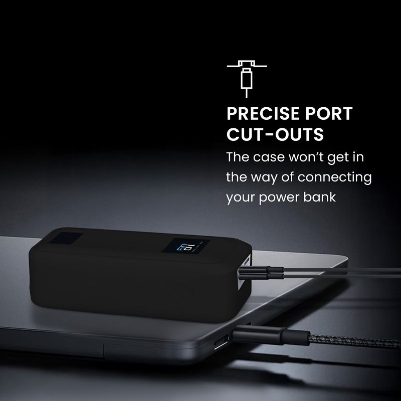 Laptop, Telefoane si Tablete - Telefoane mobile si accesorii - Accesorii Telefoane - Alte accesorii telefoane - Husa protectie Kwmobile pentru Anker Prime Power Bank 20.000 mAh, 220 W, silicon, negru, protectie la socuri - Infinity.ro