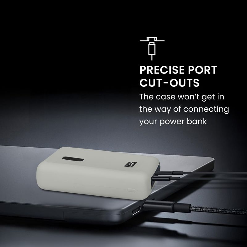 Laptop, Telefoane si Tablete - Telefoane mobile si accesorii - Accesorii Telefoane - Alte accesorii telefoane - Husa protectie Kwmobile pentru Anker Zolo 20.000 mAh, 45 W Max, silicon, gri, protectie la socuri - Infinity.ro