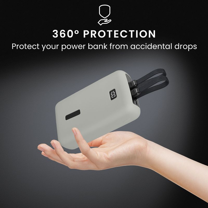Laptop, Telefoane si Tablete - Telefoane mobile si accesorii - Accesorii Telefoane - Alte accesorii telefoane - Husa protectie Kwmobile pentru Anker Zolo 20.000 mAh, 45 W Max, silicon, gri, protectie la socuri - Infinity.ro