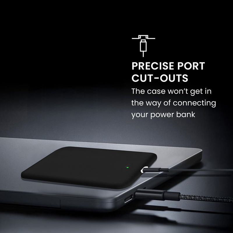 Laptop, Telefoane si Tablete - Telefoane mobile si accesorii - Accesorii Telefoane - Alte accesorii telefoane - Husa protectie Kwmobile pentru MagSafe Battery for iPhone Air, silicon, negru, compatibilitate MagSafe - Infinity.ro