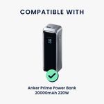Laptop, Telefoane si Tablete - Telefoane mobile si accesorii - Accesorii Telefoane - Alte accesorii telefoane - Husa protectie Kwmobile pentru Anker Prime Power Bank 20.000 mAh, 220 W, silicon, gri, protectie la socuri - Infinity.ro
