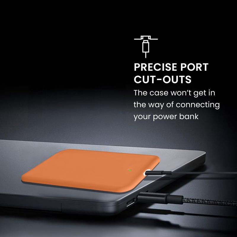 Laptop, Telefoane si Tablete - Telefoane mobile si accesorii - Accesorii Telefoane - Alte accesorii telefoane - Husa protectie Kwmobile pentru MagSafe Battery for iPhone Air, silicon, portocaliu, compatibilitate MagSafe - Infinity.ro