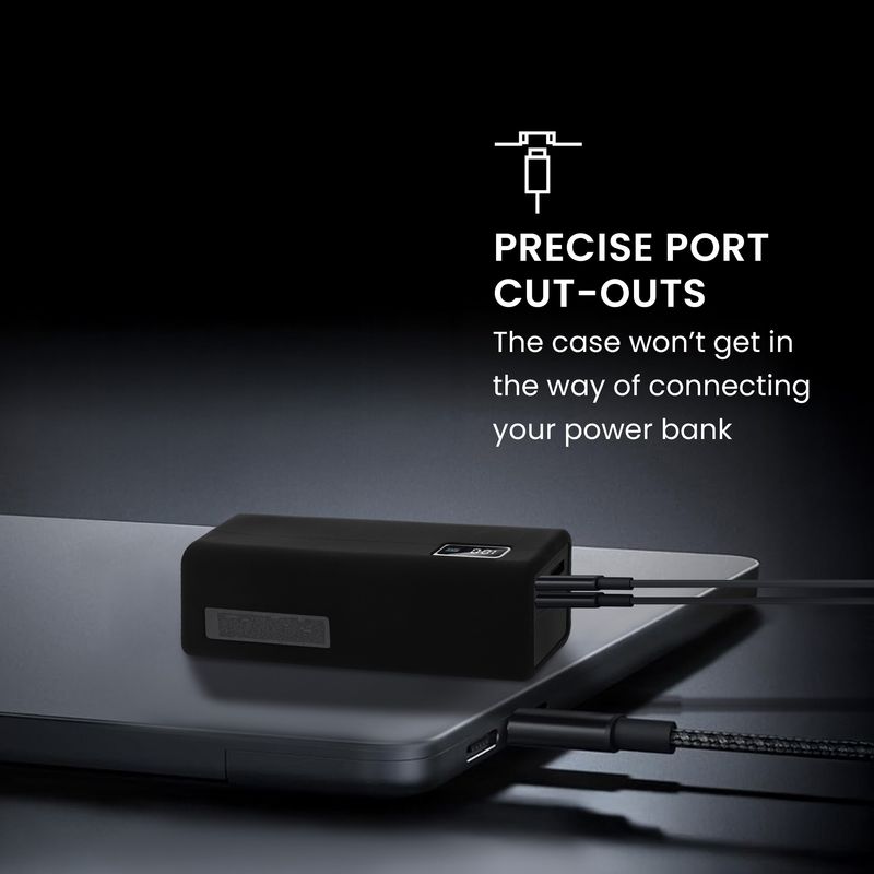Laptop, Telefoane si Tablete - Telefoane mobile si accesorii - Accesorii Telefoane - Alte accesorii telefoane - Husa protectie Kwmobile pentru CUKTECH Power Bank 20.000 mAh (PB200), silicon, negru, protectie la socuri - Infinity.ro