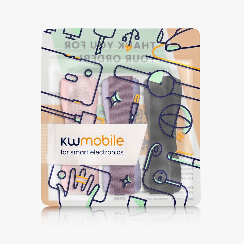 Laptop, Telefoane si Tablete - Telefoane mobile si accesorii - Accesorii Telefoane - Alte accesorii telefoane - Set 3 suporturi pentru deget Kwmobile, universale, autoadezive, functie stand, elastan, multicolor - Infinity.ro