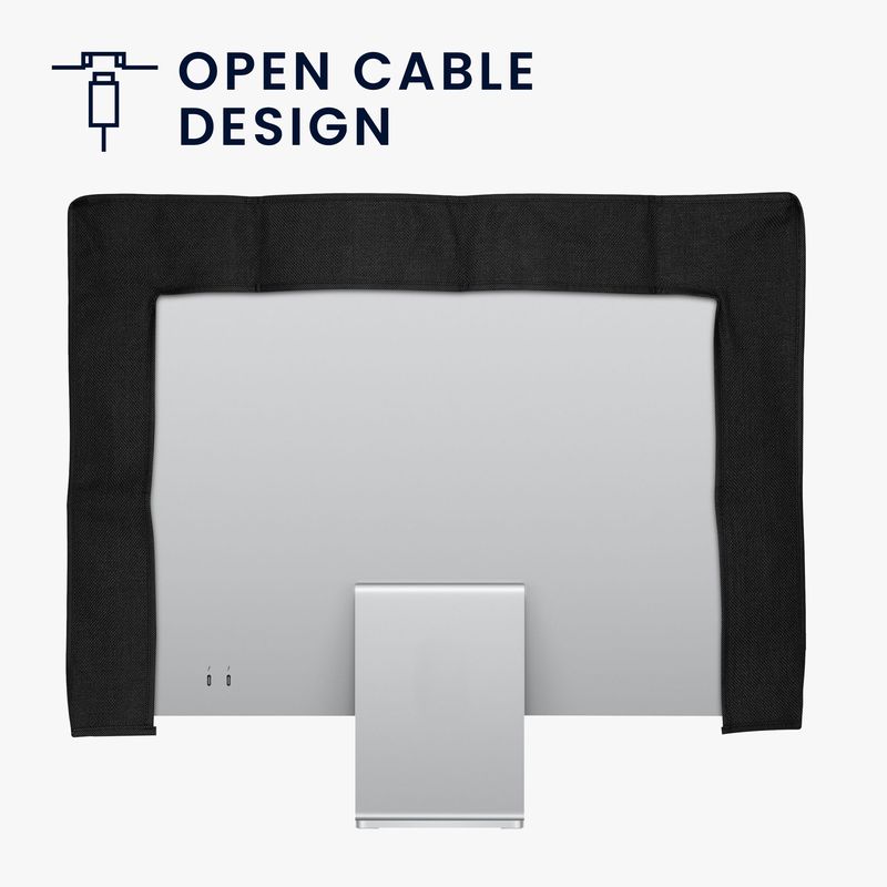 PC, gaming si accesorii - Desktop PC & monitoare - Accesorii monitoare - Husa Kwmobile pentru monitor 24-26 inch, protectie la praf, design carte, in (panza), multicolor - Infinity.ro