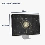PC, gaming si accesorii - Desktop PC & monitoare - Accesorii monitoare - Husa Kwmobile pentru monitor 24-26 inch, protectie la praf, design carte, in (panza), multicolor - Infinity.ro