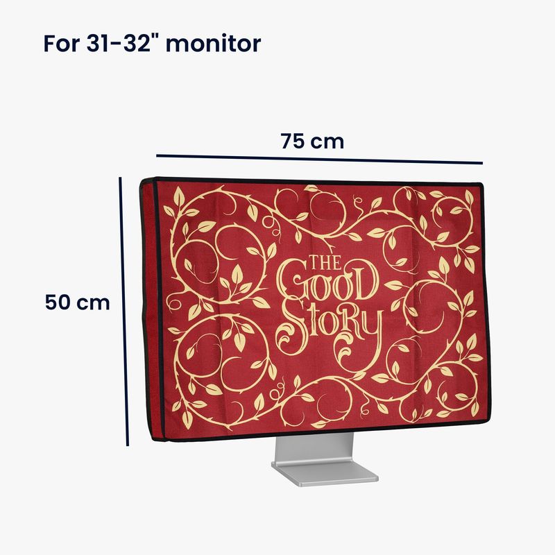 PC, gaming si accesorii - Desktop PC & monitoare - Accesorii monitoare - Husa Kwmobile pentru monitor 31-32 inch, design poveste, in (panza), multicolor - Infinity.ro