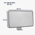 PC, gaming si accesorii - Desktop PC & monitoare - Accesorii monitoare - Husa Kwmobile pentru monitor 34-35 inch, protectie la zgarieturi, textil, alb - Infinity.ro