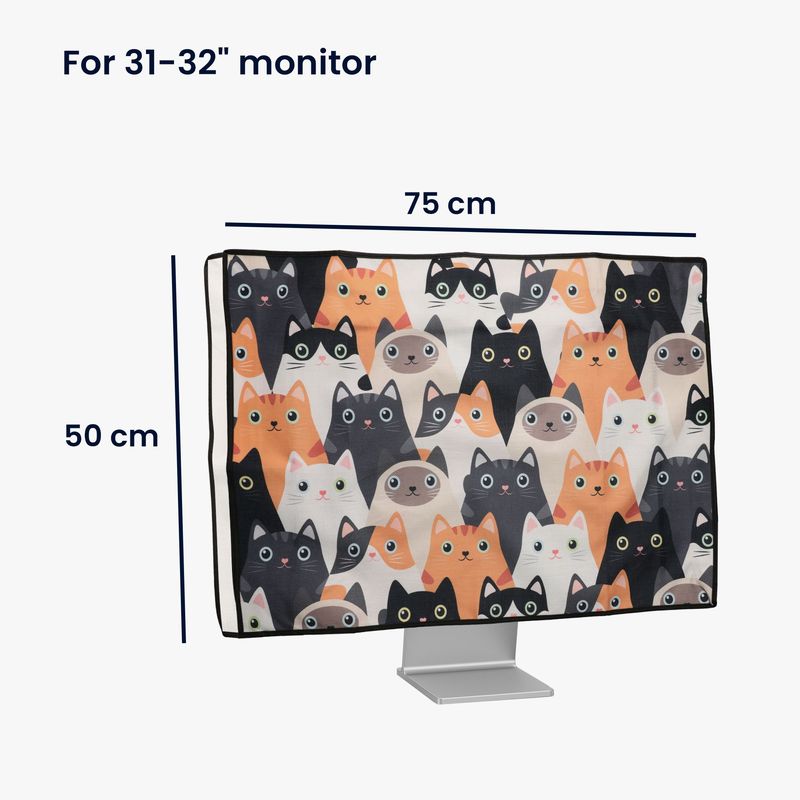 PC, gaming si accesorii - Desktop PC & monitoare - Accesorii monitoare - Husa Kwmobile pentru monitor 31-32 inch, protectie la praf, in (panza), multicolor - Infinity.ro