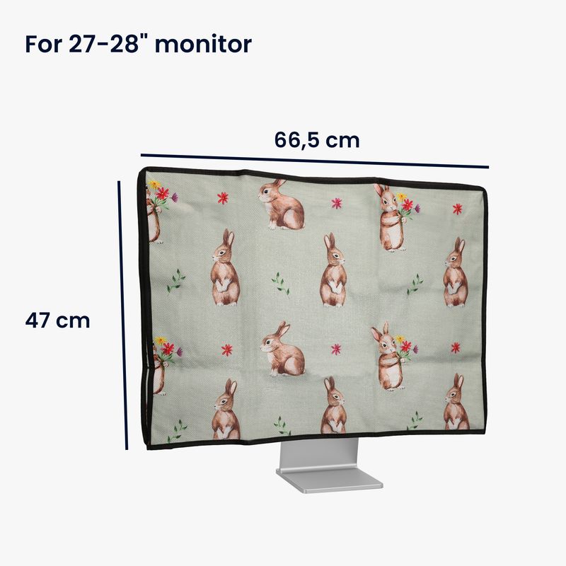 PC, gaming si accesorii - Desktop PC & monitoare - Accesorii monitoare - Husa Kwmobile pentru monitor 27-28 inch, in (panza), multicolor - Infinity.ro