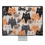 PC, gaming si accesorii - Desktop PC & monitoare - Accesorii monitoare - Husa Kwmobile pentru monitor 20-22 inch, protectie la praf, in (panza), multicolor - Infinity.ro