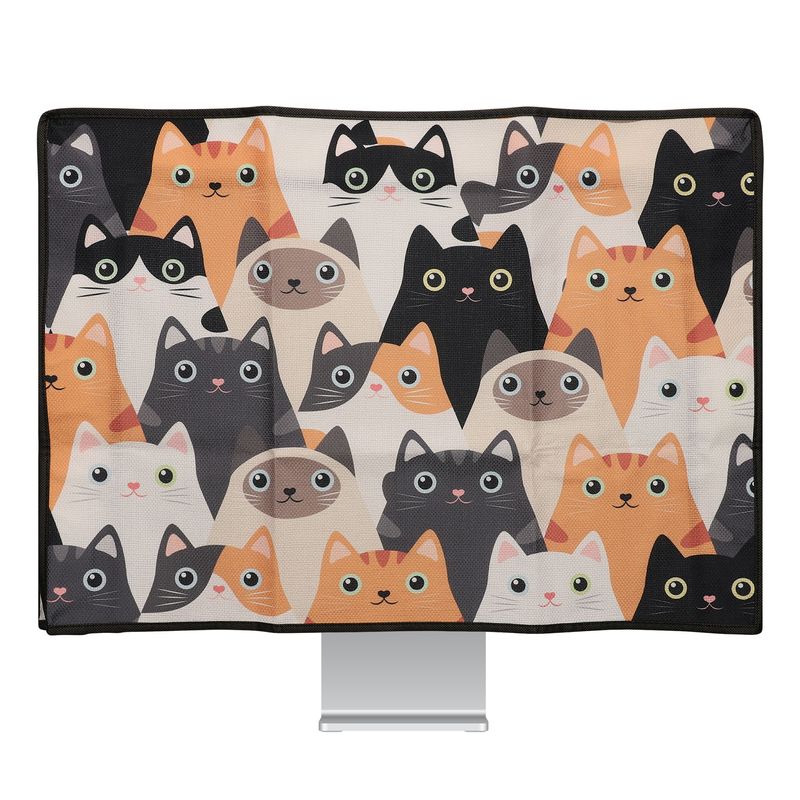 PC, gaming si accesorii - Desktop PC & monitoare - Accesorii monitoare - Husa Kwmobile pentru monitor 20-22 inch, protectie la praf, in (panza), multicolor - Infinity.ro