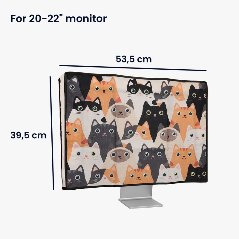 PC, gaming si accesorii - Desktop PC & monitoare - Accesorii monitoare - Husa Kwmobile pentru monitor 20-22 inch, protectie la praf, in (panza), multicolor - Infinity.ro