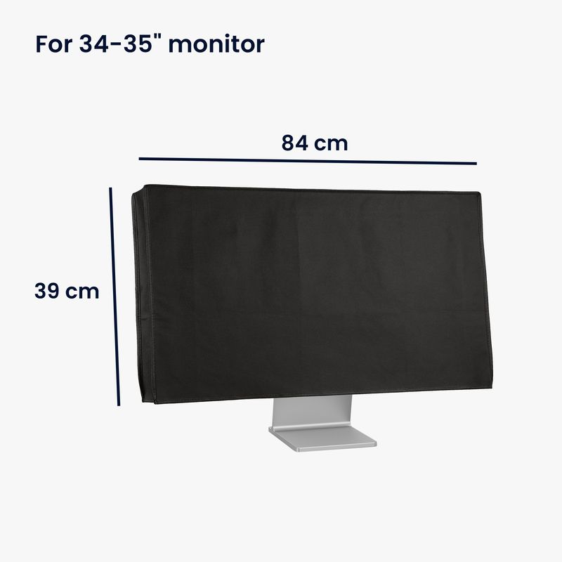 PC, gaming si accesorii - Desktop PC & monitoare - Accesorii monitoare - Husa Kwmobile pentru monitor 34-35 inch, protectie la zgarieturi, textil, negru - Infinity.ro