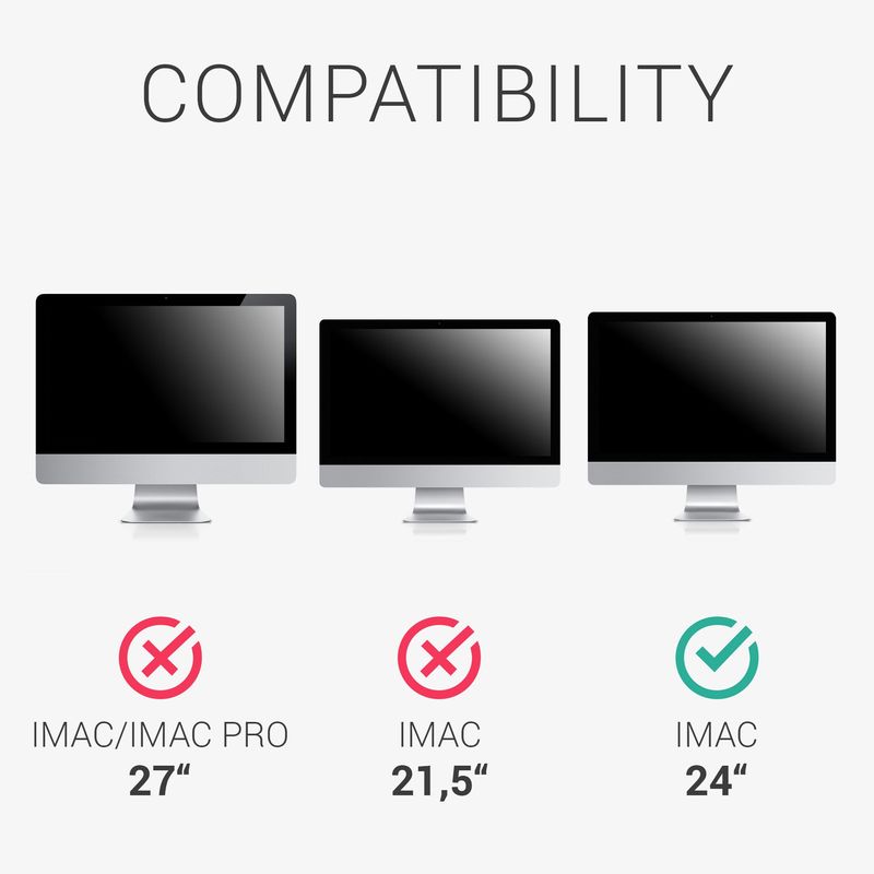 PC, gaming si accesorii - Desktop PC & monitoare - Accesorii monitoare - Husa Kwmobile pentru Apple iMac 24 inch, protectie la zgarieturi, plastic, negru - Infinity.ro
