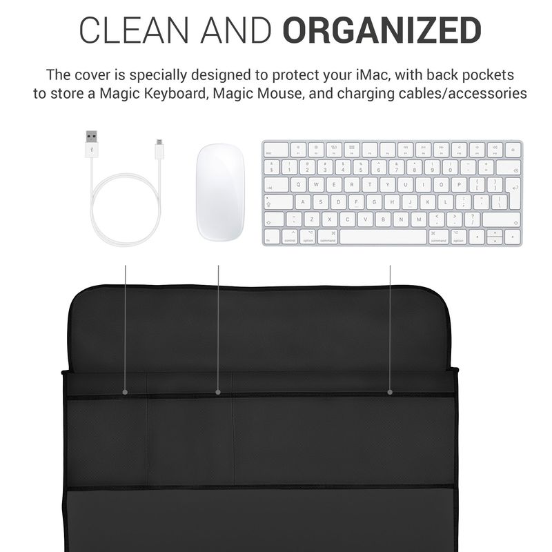 PC, gaming si accesorii - Desktop PC & monitoare - Accesorii monitoare - Husa Kwmobile pentru Apple iMac 24 inch, protectie la zgarieturi, plastic, negru - Infinity.ro