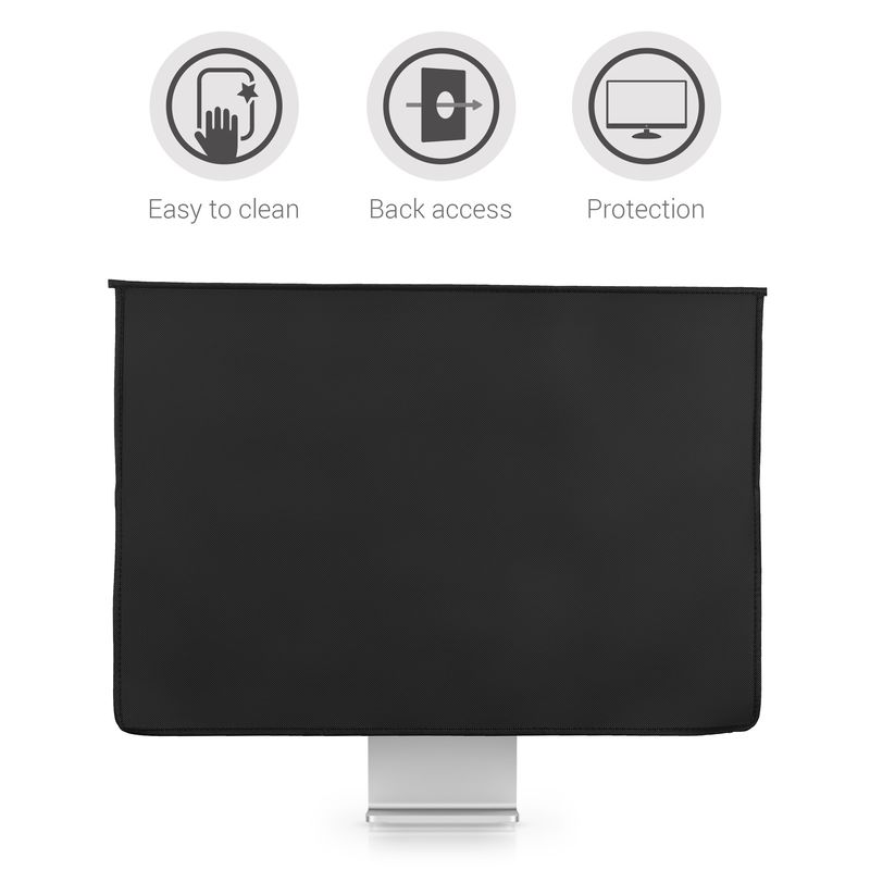 PC, gaming si accesorii - Desktop PC & monitoare - Accesorii monitoare - Husa Kwmobile pentru Apple iMac 24 inch, protectie la zgarieturi, plastic, negru - Infinity.ro