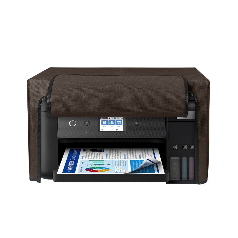 PC, gaming si accesorii - Imprimante, scanere & consumabile - Consumabile si accesorii - Accesorii imprimante - Husa imprimanta Kwmobile pentru Epson EcoTank ET-3850, EcoTank ET-4856, antizgarieturi, antipraf, textil, maro - Infinity.ro
