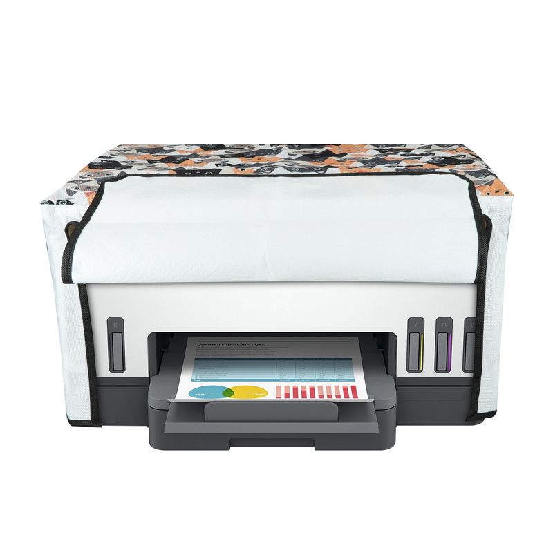 PC, gaming si accesorii - Imprimante, scanere & consumabile - Consumabile si accesorii - Accesorii imprimante - Husa imprimanta Kwmobile pentru HP Smart Tank 7305, antipraf, design pisici, in (panza), multicolor - Infinity.ro