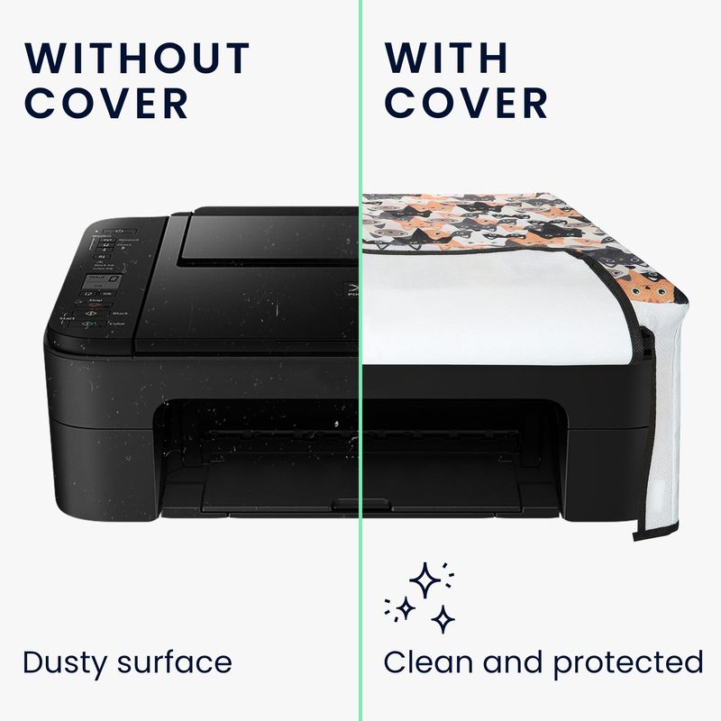 PC, gaming si accesorii - Imprimante, scanere & consumabile - Consumabile si accesorii - Accesorii imprimante - Husa imprimanta Kwmobile pentru Canon PIXMA TS3151, 3150, antipraf, in (panza), multicolor - Infinity.ro