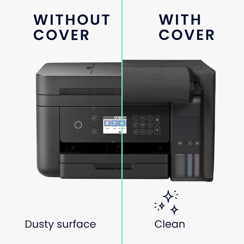 PC, gaming si accesorii - Imprimante, scanere & consumabile - Consumabile si accesorii - Accesorii imprimante - Husa imprimanta Kwmobile pentru Epson EcoTank ET-3850, EcoTank ET-4856, antizgarieturi, antipraf, textil, gri - Infinity.ro