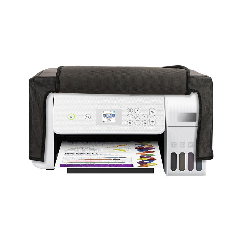 PC, gaming si accesorii - Imprimante, scanere & consumabile - Consumabile si accesorii - Accesorii imprimante - Husa imprimanta Kwmobile pentru Epson EcoTank ET-2826, ET-2800, ET-1810, antizgarieturi, antipraf, textil, gri - Infinity.ro