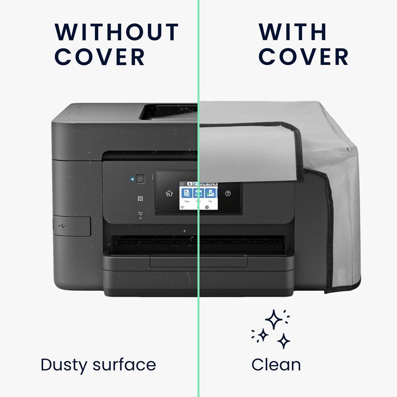 PC, gaming si accesorii - Imprimante, scanere & consumabile - Consumabile si accesorii - Accesorii imprimante - Husa imprimanta Kwmobile pentru Epson WorkForce Pro WF-3725DWF, 4725DWF, antizgarieturi, antipraf, textil, gri - Infinity.ro