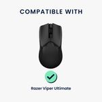 PC, gaming si accesorii - Periferice PC - Periferice Diverse - Grip mouse Kwmobile pentru Razer Viper Ultimate, piele ecologica, negru, alb, autoadeziv, anti-alunecare - Infinity.ro