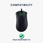 PC, gaming si accesorii - Periferice PC - Periferice Diverse - Set picioruse mouse Kwmobile pentru Razer DeathAdder V2, PTFE, negru, autoadezive, alunecare usoara - Infinity.ro