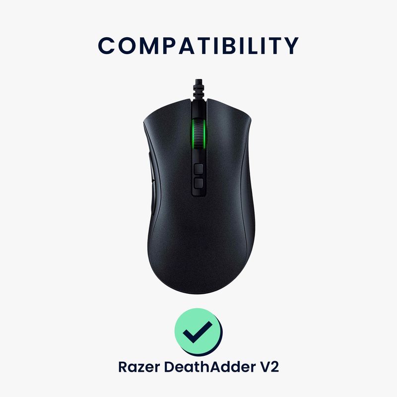 PC, gaming si accesorii - Periferice PC - Periferice Diverse - Set picioruse mouse Kwmobile pentru Razer DeathAdder V2, PTFE, negru, autoadezive, alunecare usoara - Infinity.ro