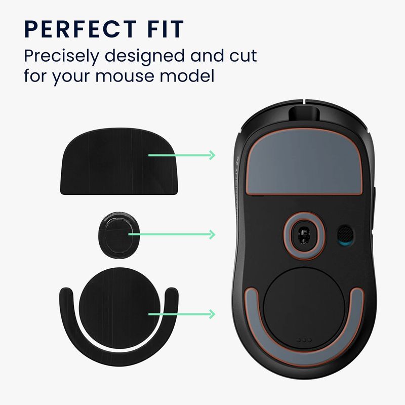 PC, gaming si accesorii - Periferice PC - Periferice Diverse - Set picioruse mouse Kwmobile pentru Logitech PRO X SUPERLIGHT 2C, PTFE, negru, autoadezive, alunecare usoara - Infinity.ro