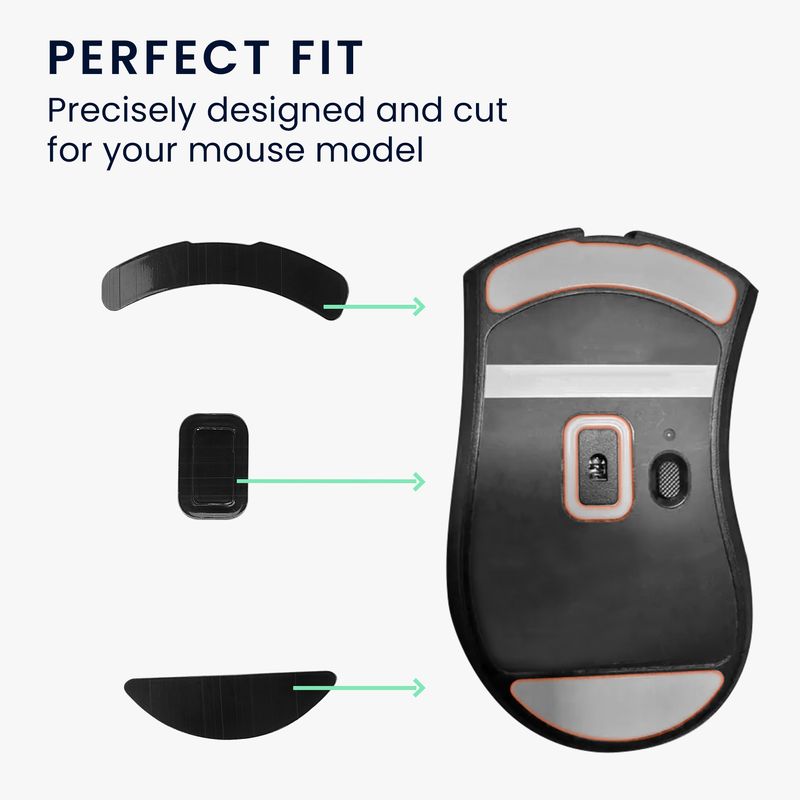 PC, gaming si accesorii - Periferice PC - Periferice Diverse - Set picioruse mouse Kwmobile pentru Razer DeathAdder V2, PTFE, negru, autoadezive, alunecare usoara - Infinity.ro