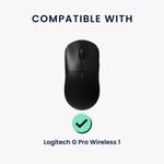 PC, gaming si accesorii - Periferice PC - Periferice Diverse - Grip mouse Kwmobile pentru Logitech G Pro Wireless 1, piele ecologica, negru, portocaliu, autoadeziv, anti-alunecare - Infinity.ro